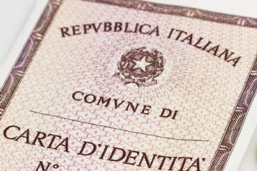 Fac simile carta identità cartacea