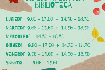 Nuovi orari Biblioteca